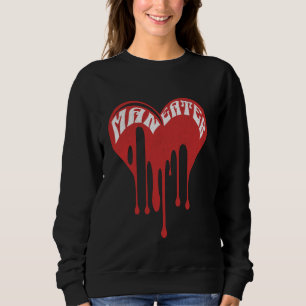 Sweatshirt Maneater Broché Coeur Y2k Aesthétique Cute Strong