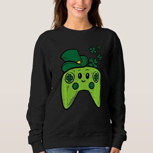 Sweatshirt Manette de jeu vidéo irlandaise Saint-Patrick Game (Devant)