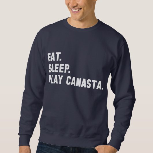 Sweatshirt "Mange, dort, joue au canasta" Chemise (Devant)