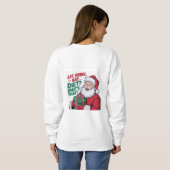 Sweatshirt Manger Boire Nap whips Diet, drôle Père Noël (Dos entier)