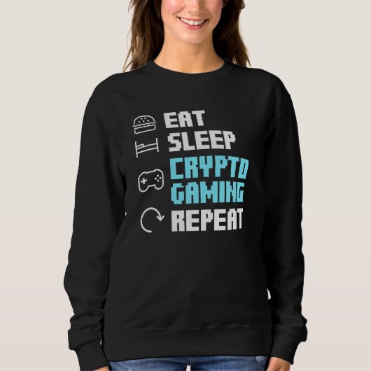 Sweatshirt Manger Crypto de sommeil Jeu Répéter Blockchain Nf (Devant)