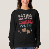 Sweatshirt Manger des biscuits de Noël pour deux (Devant)