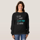 Sweatshirt Manger des plans d'entraînement de sommeil (Devant entier)