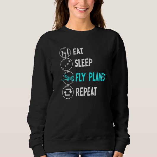 Sweatshirt Manger des plans d'entraînement de sommeil (Devant)