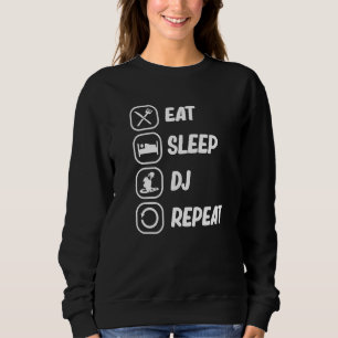 Sweatshirt Manger Dj Dj Répéter Tourne-disques Musique 1