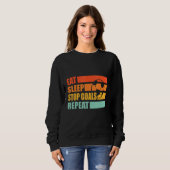 Sweatshirt Manger Dormir Arrêter Objectifs Répéter Gardien de (Devant entier)