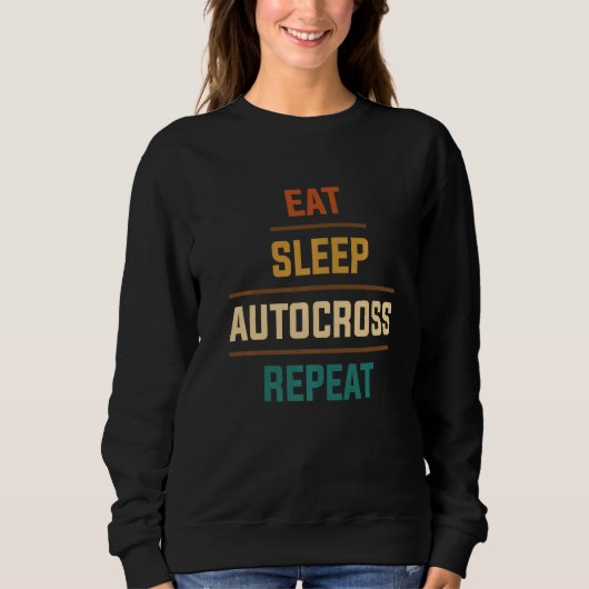 Sweatshirt Manger Dormir Autocross Répéter Course Automobile (Devant)