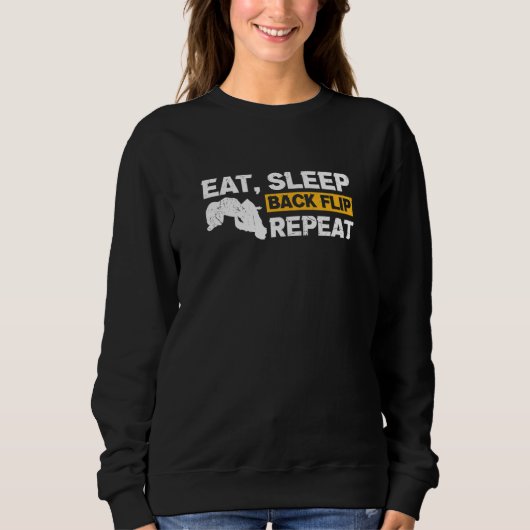 Sweatshirt Manger Dormir Back Flip Répéter Parkour Course Li (Devant)