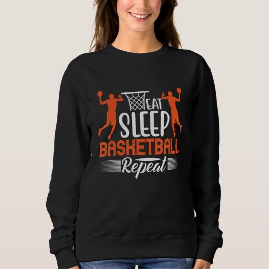 Sweatshirt Manger Dormir Basket-ball Répéter 2 (Devant)