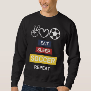 Sweatshirt Manger, Dormir, Football, Répéter