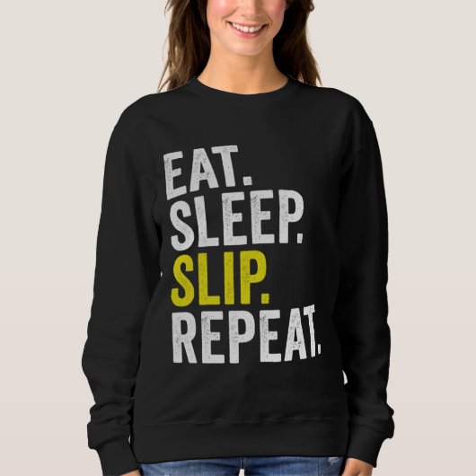 Sweatshirt Manger Dormir Glisser Répéter Cricket (Devant)