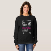 Sweatshirt Manger Dormir Monter Chevaux Répéter Vaulting Éque (Devant entier)