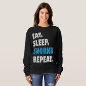 Sweatshirt Manger Dormir Nager en Apnée Répéter (Devant entier)