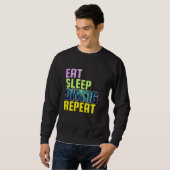 Sweatshirt manger dormir plongée répéter (Devant entier)