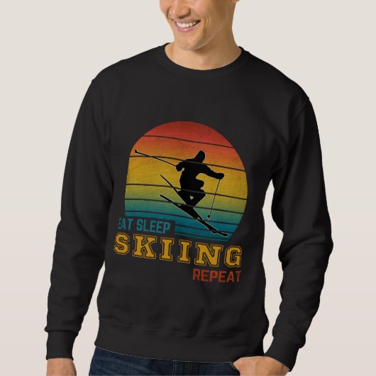 Sweatshirt Manger Dormir Ski Répéter (Devant)