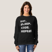Sweatshirt Manger Le Code De Veille Répéter En Direct Un Coda (Devant entier)