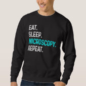 Sweatshirt Manger Microscopie du sommeil Répéter Microscopes  (Devant)