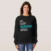 Sweatshirt Manger Microscopie du sommeil Répéter Microscopes (Devant entier)