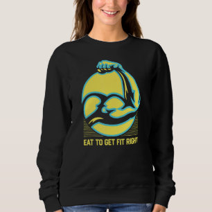 Sweatshirt Manger Pour Ajuster Bon Fitness Citation Motivatio
