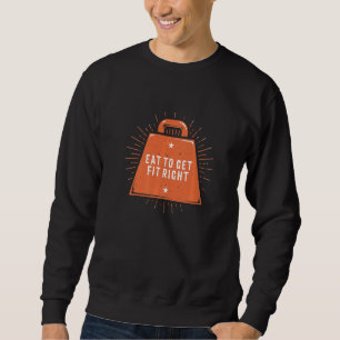 Sweatshirt Manger Pour Ajuster Bon Fitness Citation Motivatio