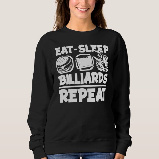 Sweatshirt Manger Sleep Billiards Répéter Snooker Balls Pool (Devant)