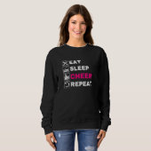 Sweatshirt Manger Sleep Cheerleade Cheerleade répéter (Devant entier)