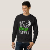 Sweatshirt Manger Sleep Football Répéter l'idée (Devant entier)