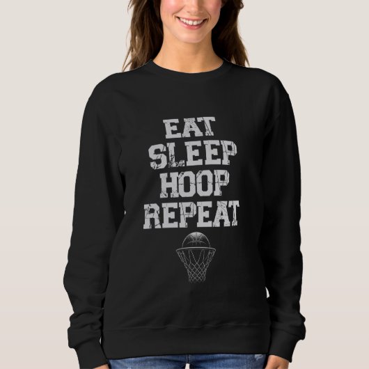 Sweatshirt Manger Sleep Hoop Répéter Basketball (Devant)