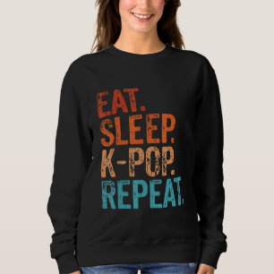 Sweatshirt Manger Sleep K Pop Répéter Coréen Kpop Music Fan D