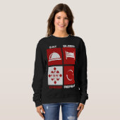 Sweatshirt Manger Sommeil Échecs Répéter Compétences Déplacer (Devant entier)