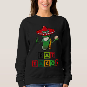 Sweatshirt Manger Tacos Chili Taco Caractère Illustration