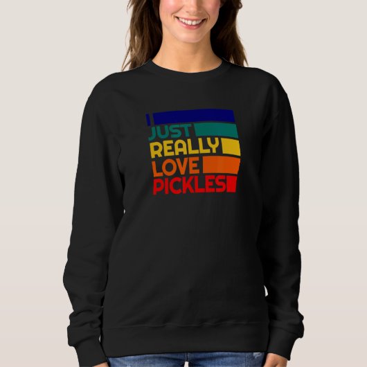 Sweatshirt Mangeur de cornichons marinés aime vraiment les co (Devant)