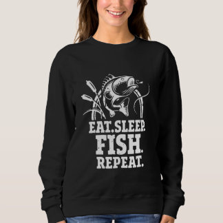 Sweatshirt Mangez du poisson de sommeil Répéter 1