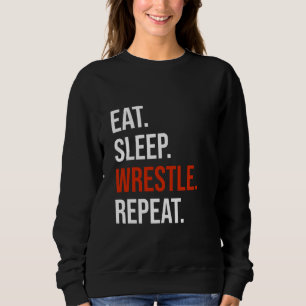 Sweatshirt Mangez la lutte du sommeil Répéter - Lutte et poig