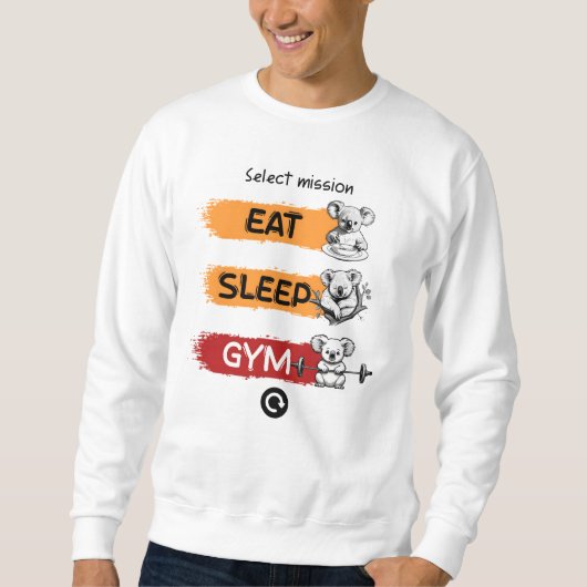 Sweatshirt Mangez La Salle De Sport Du Sommeil (Devant)