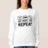 Sweatshirt Mangez le code de sommeil Répéter le code de codag (Devant)