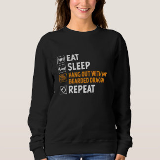 Sweatshirt Mangez Le Sommeil Accrochez-Vous Avec Mon Dragon L