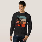 Sweatshirt Mangez Le Sommeil Faites Les Cheveux Répéter Barbi (Devant entier)