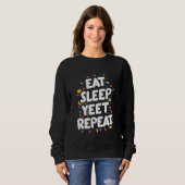 Sweatshirt Mangez le sommeil Yeet Répéter (Devant entier)