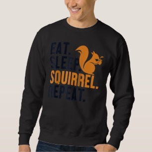 Sweatshirt Mangez l'écureuil du sommeil Répéter Fox gris-est