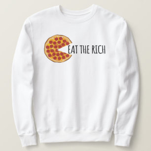 Sweatshirt Mangez les riches - Drôle de la pizza socialiste