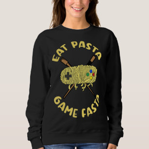 Sweatshirt Mangez Pâtes Jeu Fasta Jeu Nourriture Italienne No