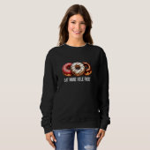 Sweatshirt Mangez Plus D'Aliments À Trou Entier - Donuts - (Devant entier)