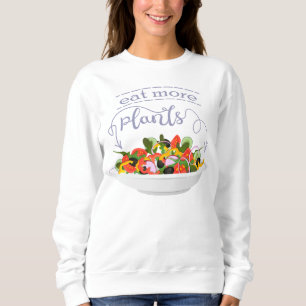 Sweatshirt Mangez plus de plantes frais motivation salade let