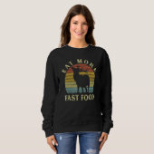 Sweatshirt Mangez Plus Restauration Rapide Chasse Vintage De (Devant entier)