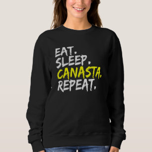 Sweatshirt Mangez Sleep Canasta Repeat Card Jeu