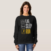Sweatshirt Mangez Sleep Run Marathon Runner (Devant entier)