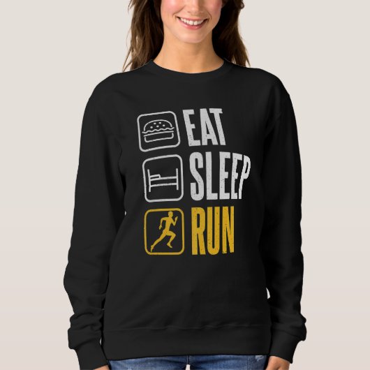 Sweatshirt Mangez Sleep Run Marathon Runner (Devant)