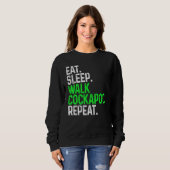 Sweatshirt Mangez Sleep Walk Cockapoo Répéter Funny Chien Mar (Devant entier)
