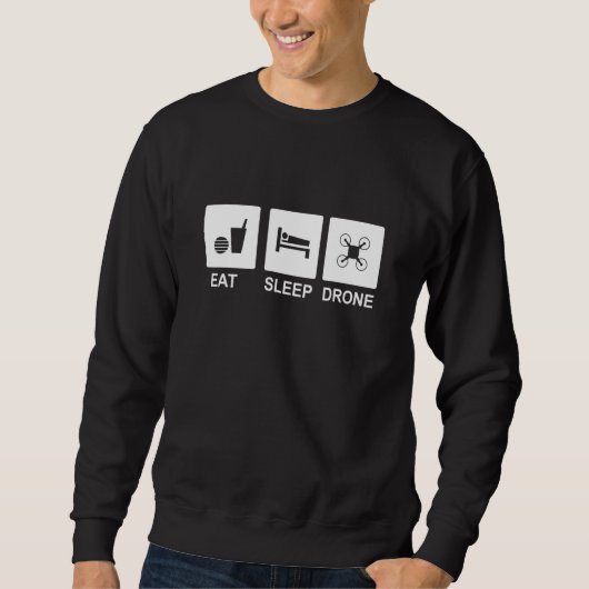 Sweatshirt Mangez un drone de sommeil (Devant)
